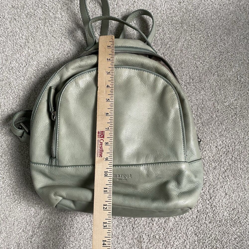Margot Leather Backpack Purse Bag Green Women's One Size - Picture 7 of 9